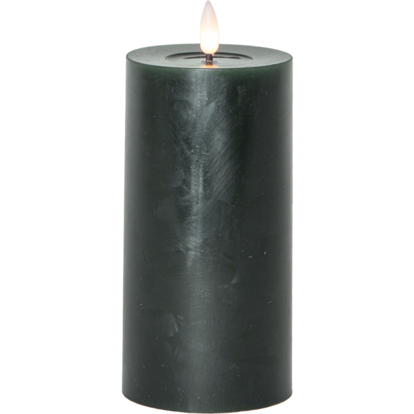 Stearinlys LED Blokklys Flamme Flow Grønn 17,5 cm