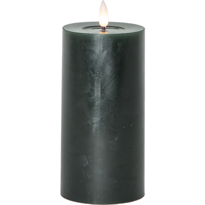 Stearinlys LED Blokklys Flamme Flow Grønn 17,5 cm