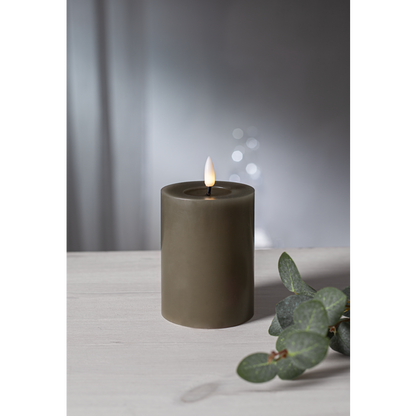 Stearinlys LED Blokklys Flamme Flow Muldvarp 12,5 cm