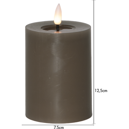 Stearinlys LED Blokklys Flamme Flow Muldvarp 12,5 cm