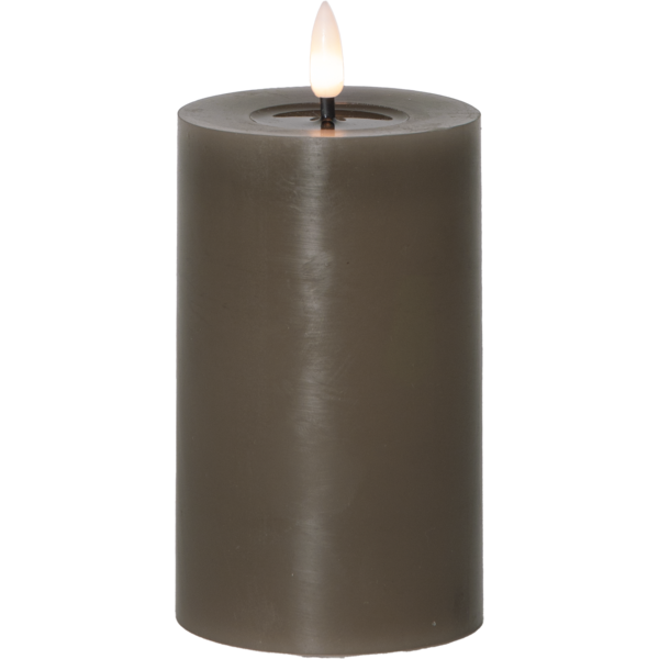 Stearinlys LED Blokklys Flamme Flow Muldvarp 15 cm