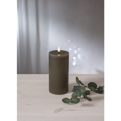 Stearinlys LED Blokklys Flamme Flow Muldvarp 17,5 cm