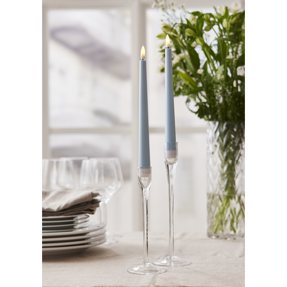 Stearinlys LED Antikklys 2-pakning Flamme Candy Blå