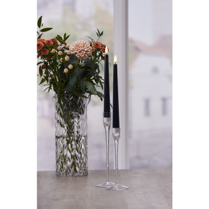 Stearinlys LED Antikklys 2-pakning Flamme Candy Svart