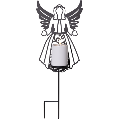 Gravpynt LED Silhuett Engel med lys 48 cm