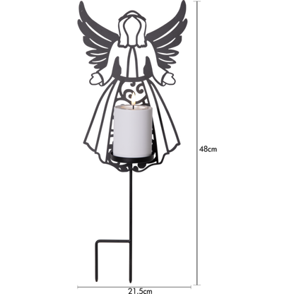 Gravpynt LED Silhuett Engel med lys 48 cm