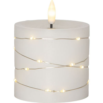 LED blokklys Flamme Dew 10 cm På lager uke 08