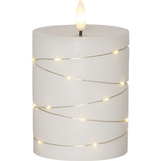 LED blokklys Flamme Dew 12,5 cm På lager uke 08