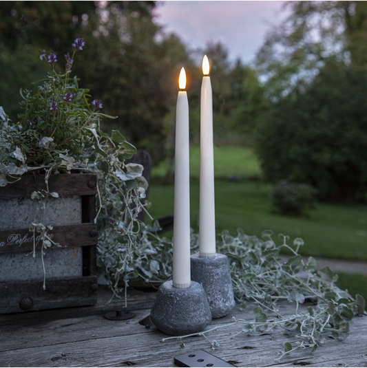 Stearinlys LED Antikklys 2-pack UTENDØRS 28 cm Svart