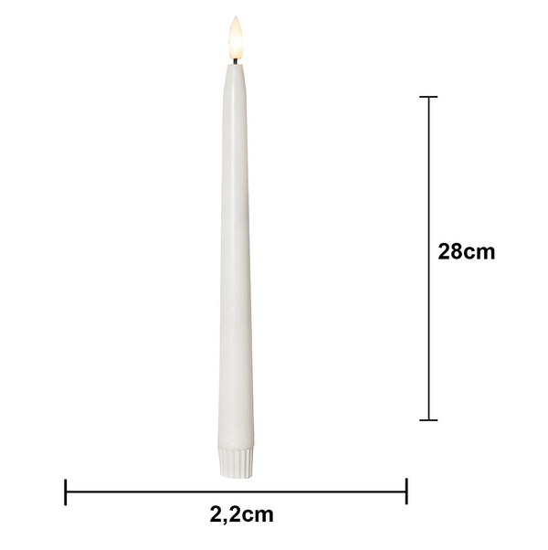 Stearinlys LED Antikklys 2-pack UTENDØRS 28 cm Svart