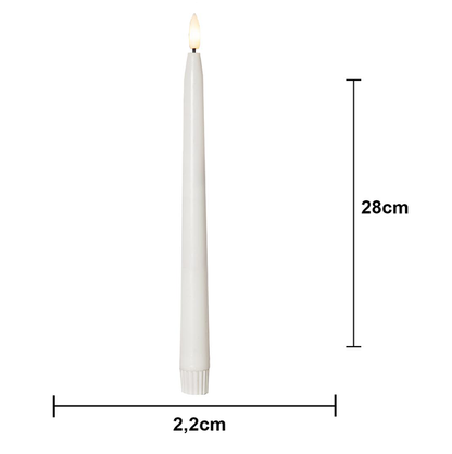 Stearinlys LED Antikklys 2-pack UTENDØRS 28 cm Svart