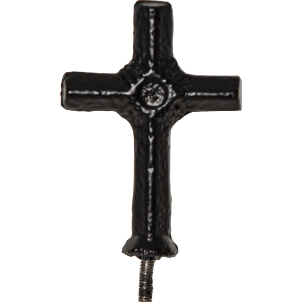 Gravpynt Gravlykt Svart metall 46 cm