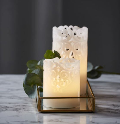 Stearinlys LED Blokklys Clary 15 cm