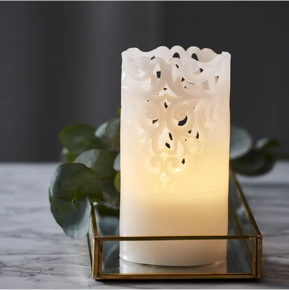 Stearinlys LED Blokklys Clary 15 cm