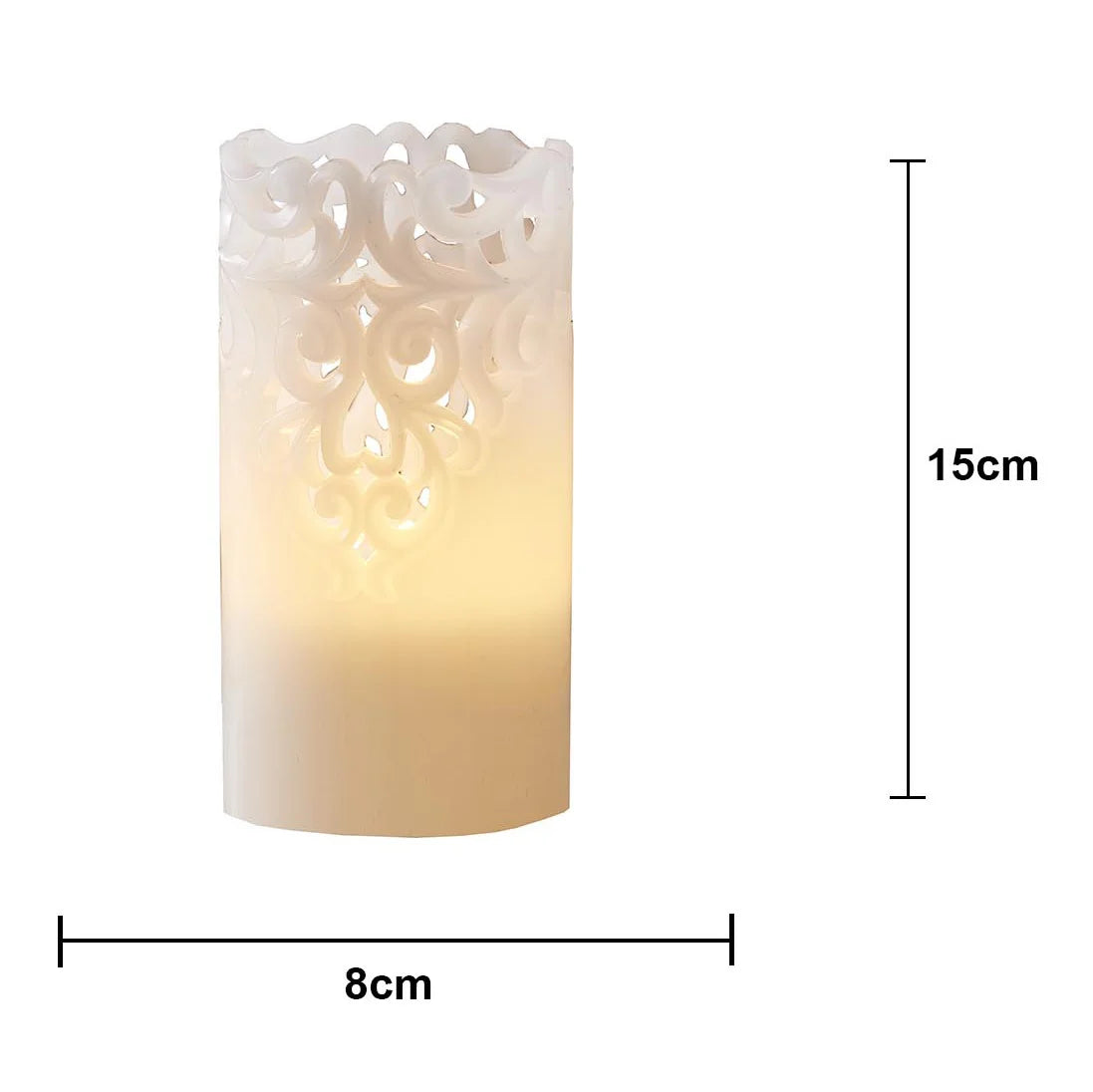 Stearinlys LED Blokklys Clary 15 cm