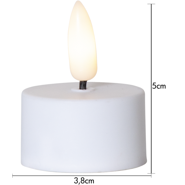 Stearinlys LED Telys 2-pakning Flamme 3,8x5 cm