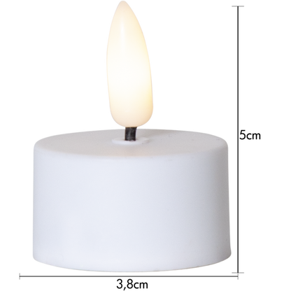 Stearinlys LED Telys 2-pakning Flamme 3,8x5 cm