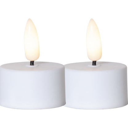 Stearinlys LED Telys 2-pakning Flamme 3,8x5 cm