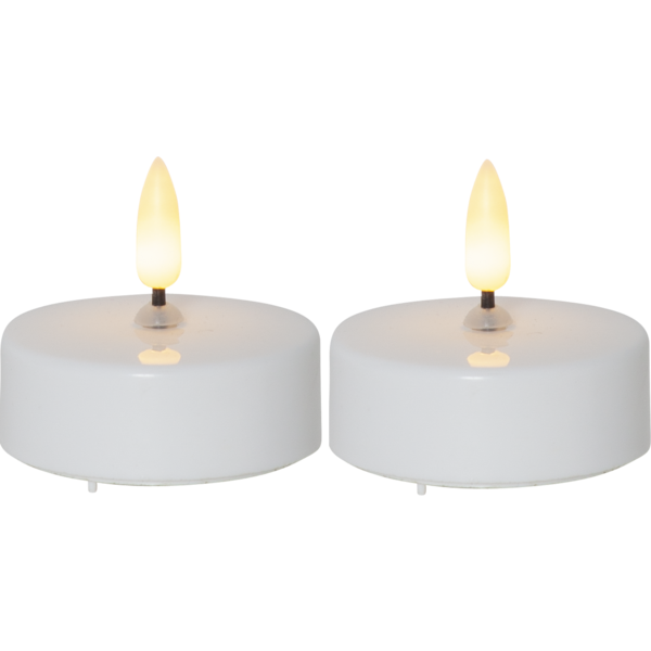 Stearinlys LED Telys 2-pakning Flamme 5,8x5,5 cm
