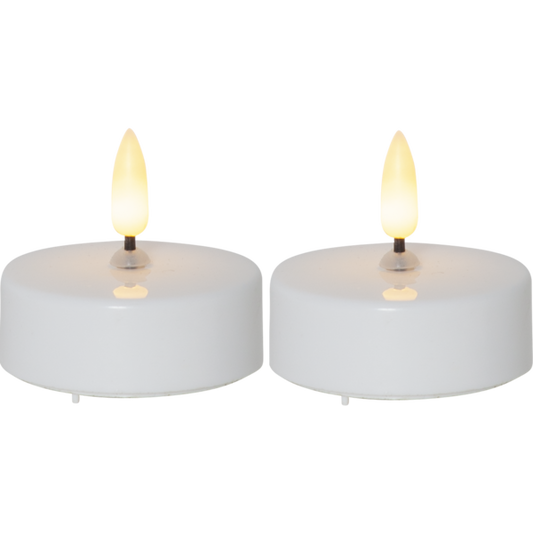 Stearinlys LED Telys 2-pakning Flamme 5,8x5,5 cm