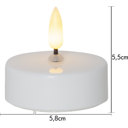 Stearinlys LED Telys 2-pakning Flamme 5,8x5,5 cm
