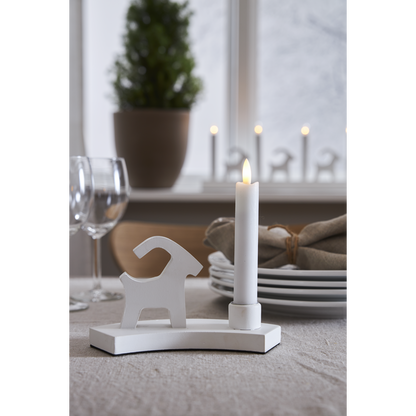 Stearinlys LED Antikklys 2-pakning Flamme Rustic 15 cm Hvit