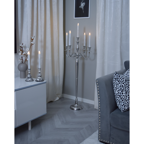 Stearinlys LED Antikklys 2-pakning Flamme Rustic 25 cm Hvit