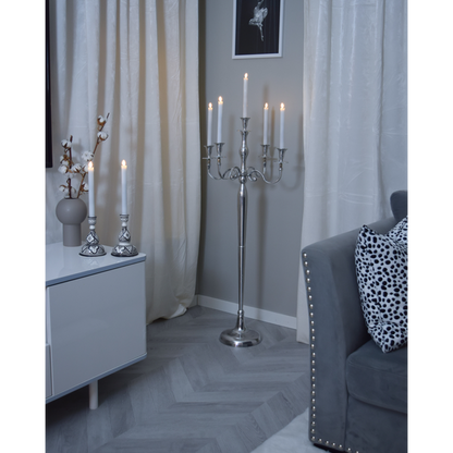 Stearinlys LED Antikklys 2-pakning Flamme Rustic 25 cm Hvit