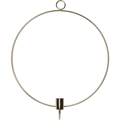 Lysestake vegg ring inkl. LED-lys messing