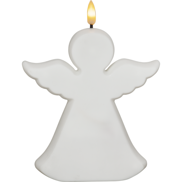 Gravpynt LED Gravlys Engel Hvit 18 cm