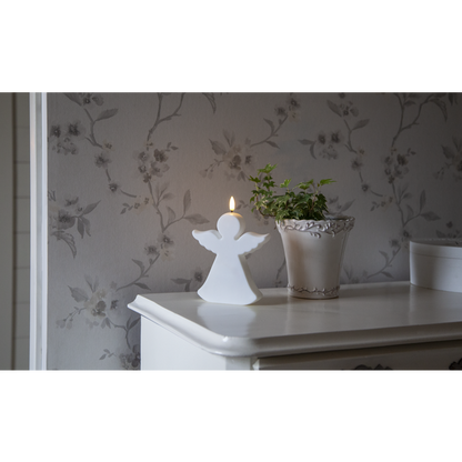 Gravpynt LED Gravlys Engel Hvit 18 cm