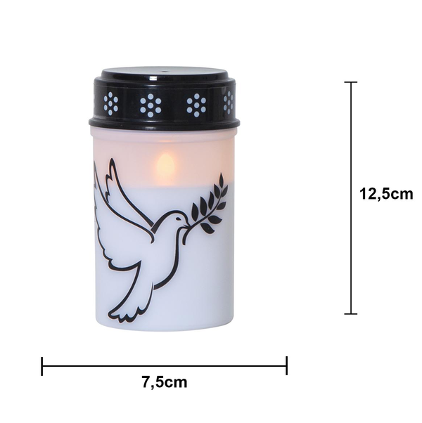 Gravpynt LED Gravlys Dove 12 cm
