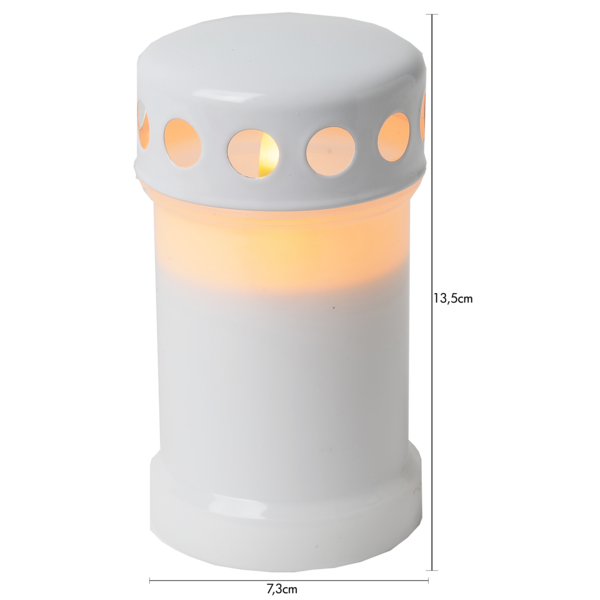 Gravpynt LED Gravlys Serene Hvit 13,5 cm