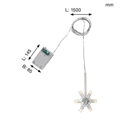 Adventsstjerne Lyslenke stjerne til papirstjerne
