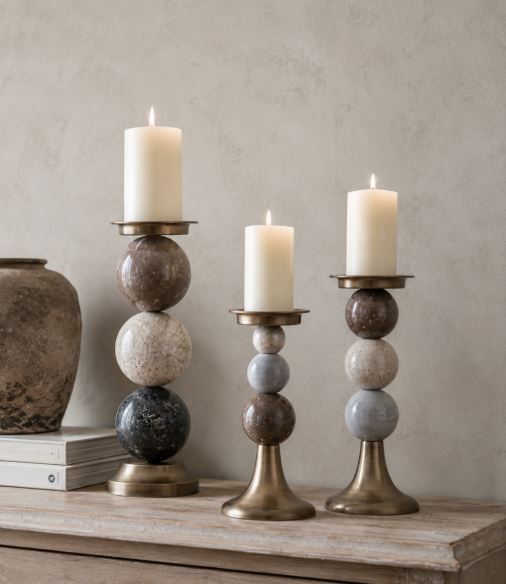 Lysestake Blockljus Multi Stone 29 cm