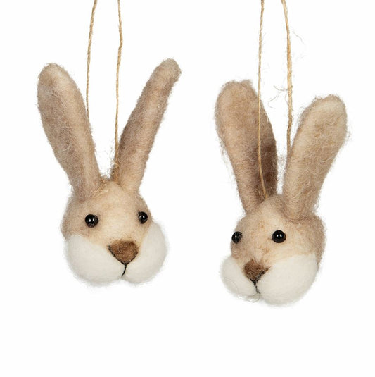 Påskepynt Heng Ulldyr Kaninhode 6-pakning