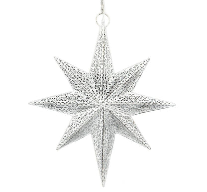 Adventsstjerne belysning - Antikk hvit 50 cm