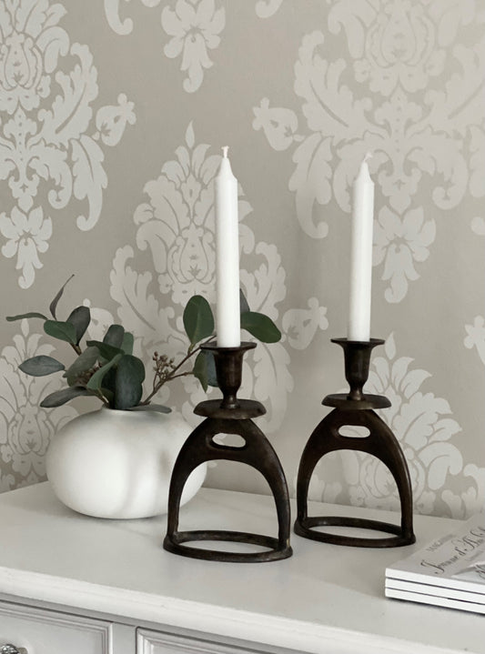 Lysestake Stigbøyle Brent Messing 2-pack 14x9x20cm