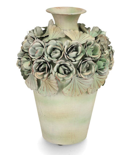 Dekorativ Vase Ofelia Blomstrande Grønn Ø21x30cm Metall På lager: Uke 38