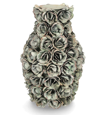 Dekorativ Vase Ofelia Blomstrande Grønn Ø20x30cm Metall På lager: Uke 42