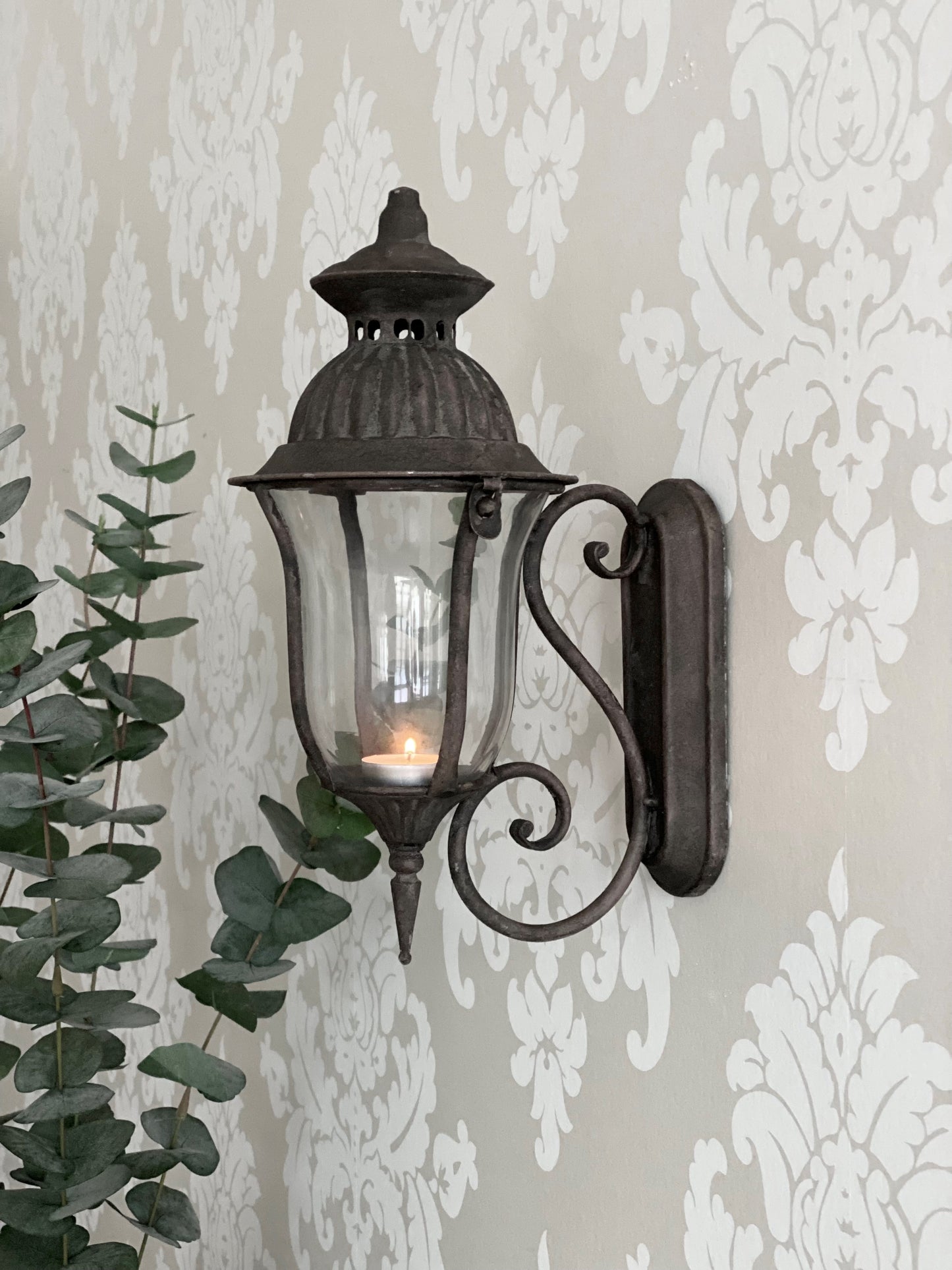 Lyslykt Vegg 35 cm - antikk grå