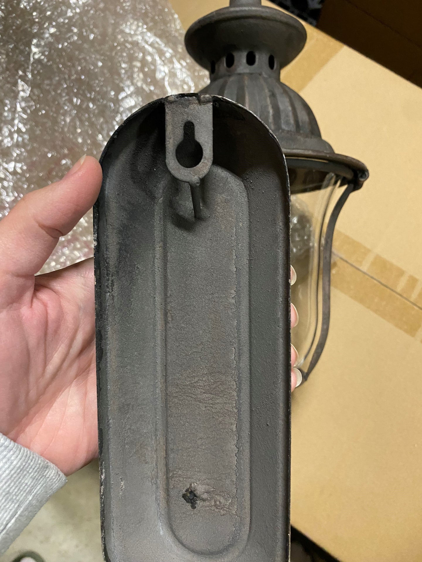 Lyslykt Vegg 35 cm - antikk grå