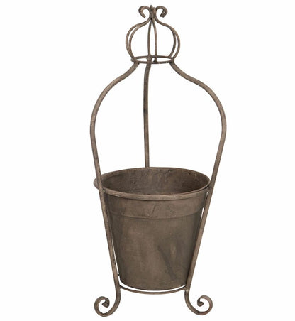 Utendørs Blomsterpotte Krone Metall 64 cm