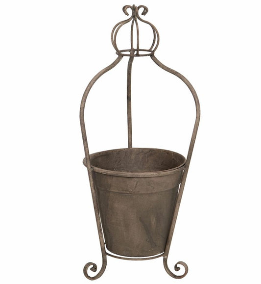 Utendørs Blomsterpotte Krone Metall 64 cm