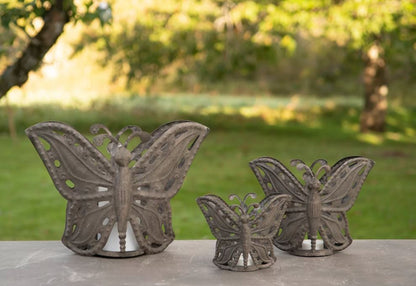 Lyslykt Sommerfugl 3-pack Metall
