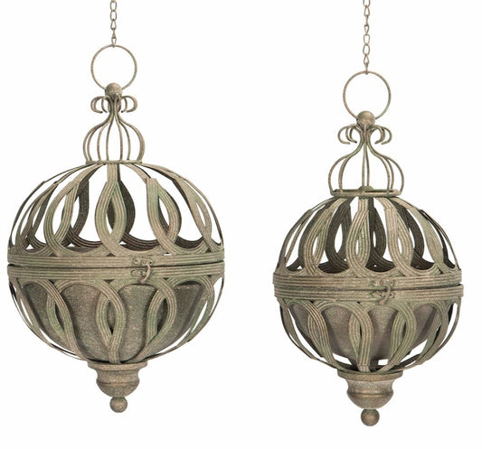 Utendørs Blomsterpotte Ampel 2-pack Grønn