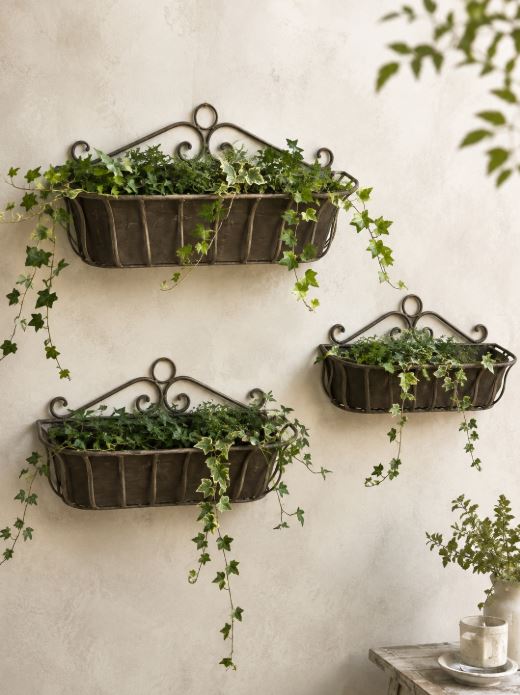 Utendørs Blomsterpotte Metall 3-pak