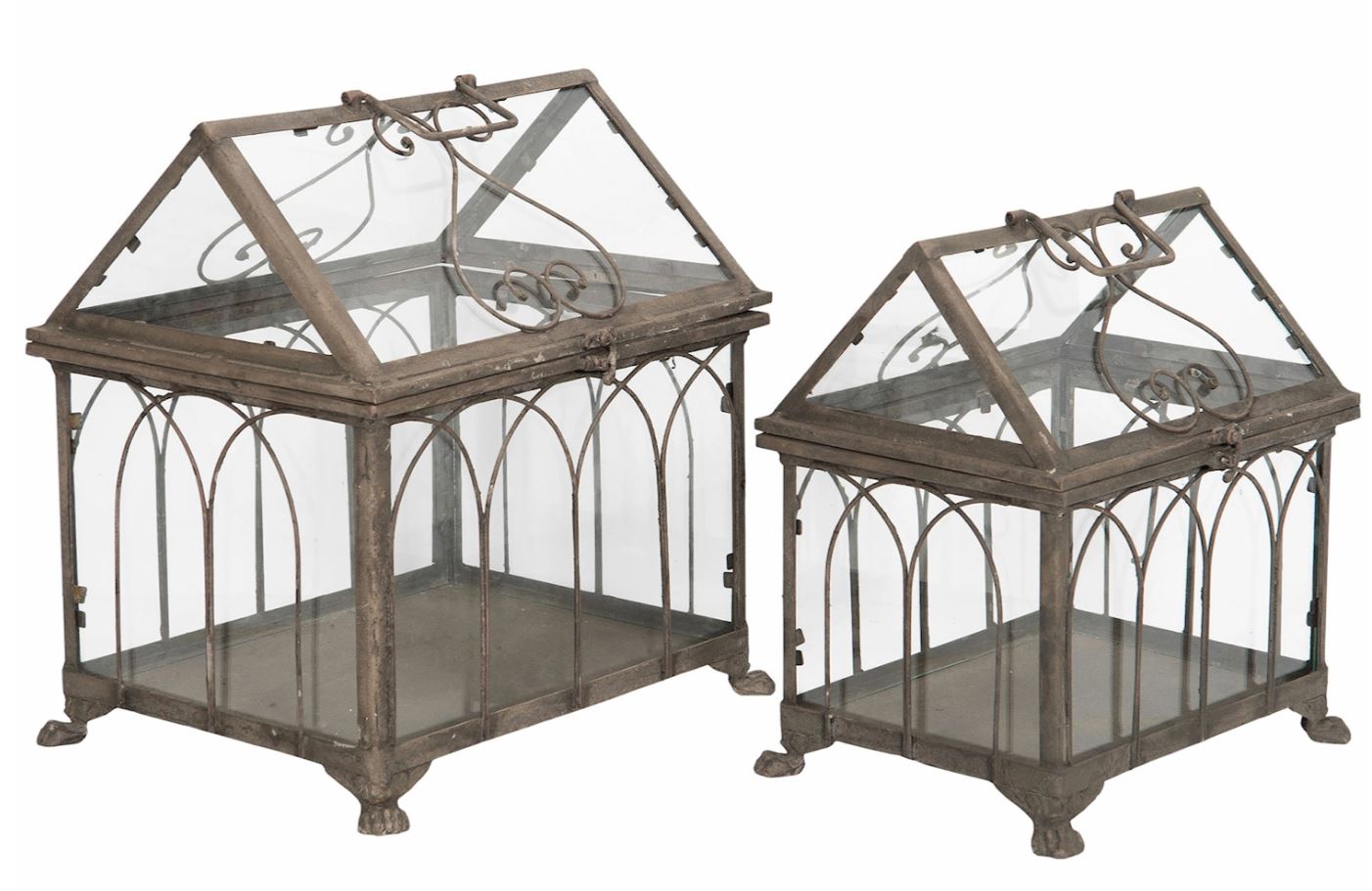 Hagedekorasjon Hagepynt Veksthus Metall 2-pakning