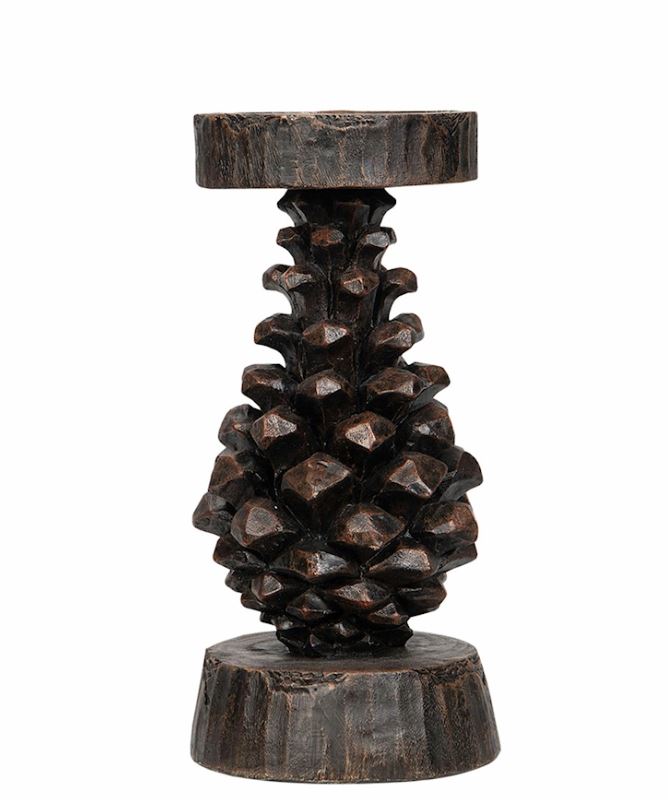 Lysestake Kjegle 2-pakning Brun 22 cm
