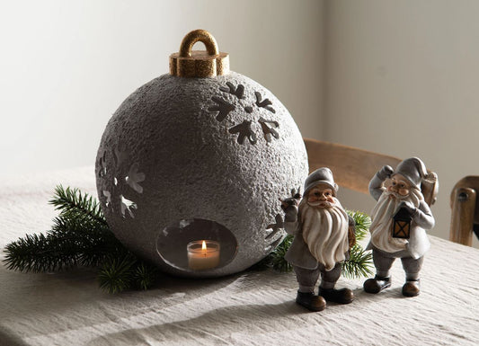 Julelysestake Julekule Ø25x29cm